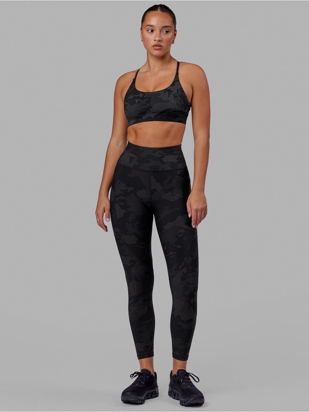 LSKD Ultra High Rise Camo Leggings Women’s Black Gray Gym Workout Yoga Pants